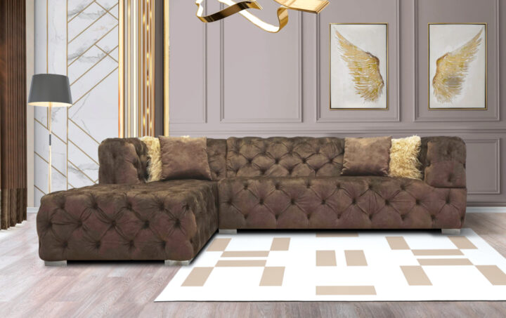 Lola Sectional in Brown Lifestyle