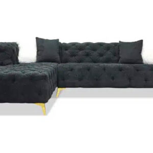 Evianna Sectional in Dark Gray Chenille