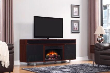 Prizzy TV Stand with Fireplace