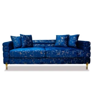 Cindy Sofa in Blue & Gold