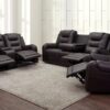 Forbes Reclining Sofa, Loveseat and Recliner in brown