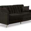 Michelle Loveseat in Black Velvet