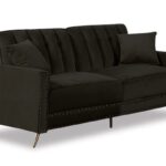 Michelle Loveseat in Black Velvet