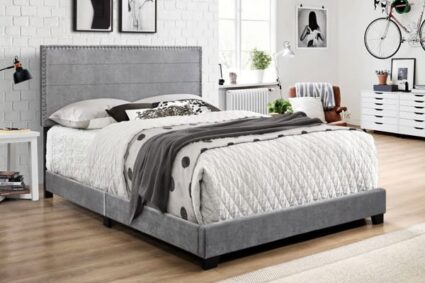Selena Bed in Charcoal