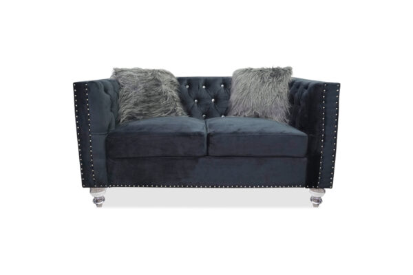 Artic Black Loveseat - 01