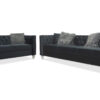 Artic Black Sofa and Loveseat - 01