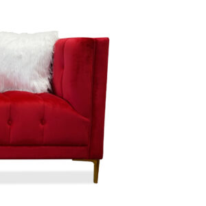 Ashley Red Loveseat - 02