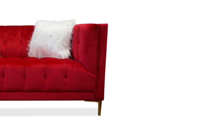 Ashley Red Loveseat - 02