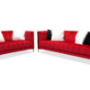 Ashley Red Sofa and Loveseat - 01