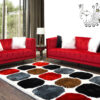 Ashley Red Sofa and Loveseat Lifestyle