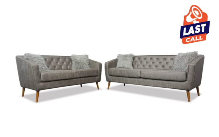 Broadway Sofa & Loveseat in Gray