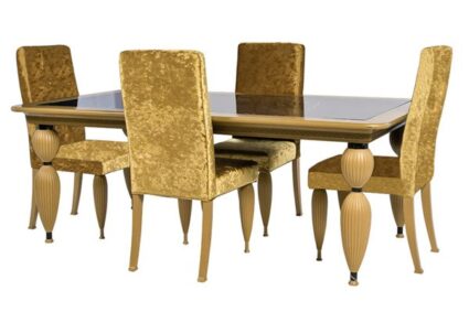 Calcutta Dining Table & 4 Chairs