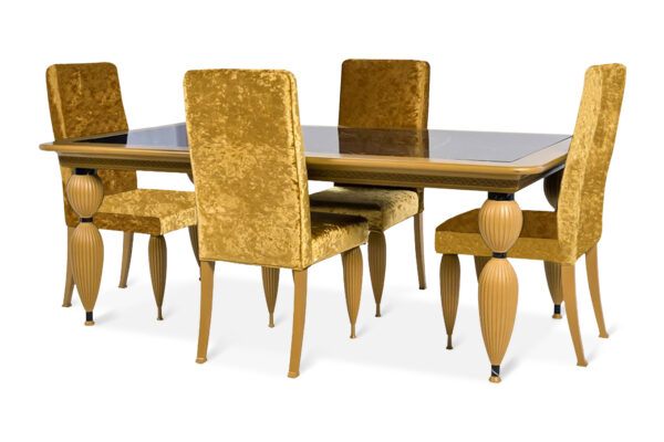 Calcutta Dining Table and 4 Chairs