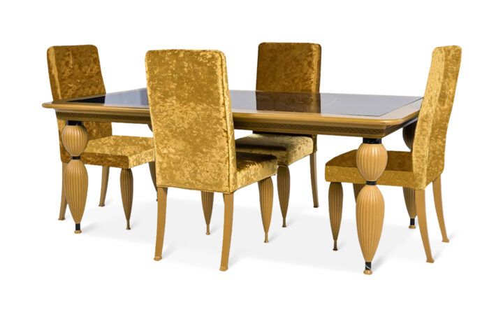 Calcutta Dining Table and 4 Chairs