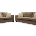 Cohen Sofa & Loveseat in Brown