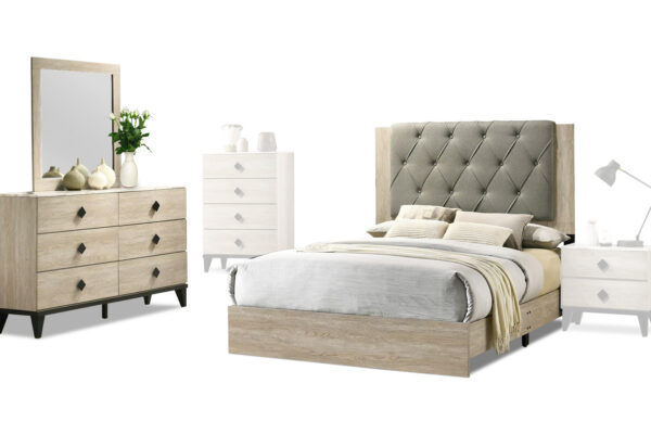 Delta Bed, Dresser and Mirror