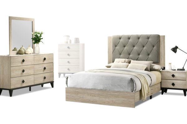 Delta Bed, Dresser, Mirror and Nightstand