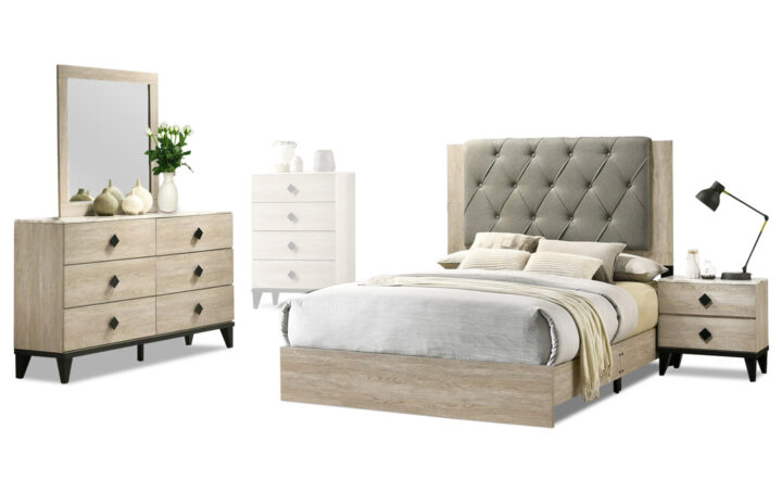 Delta Bed, Dresser, Mirror and Nightstand