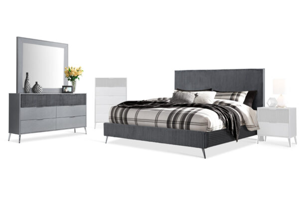 Enzo bed, dresser and mirror