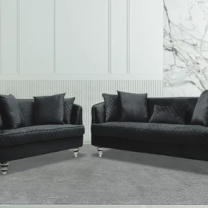 Jules Sofa & Loveseat in Black