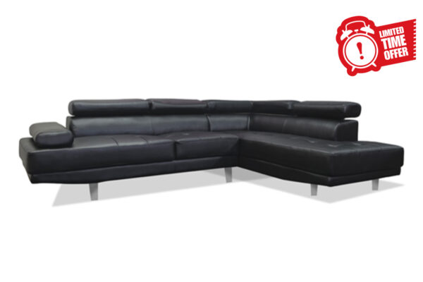 Locust Sectional in Black