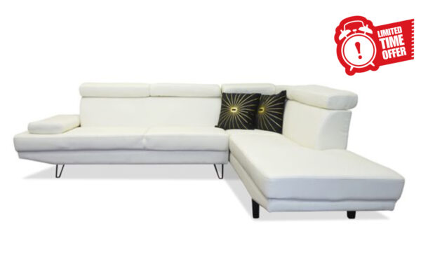 Locust Sectional in White