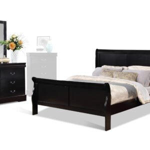 Louis philippe Bed, Dresser, Mirror and Nightstand