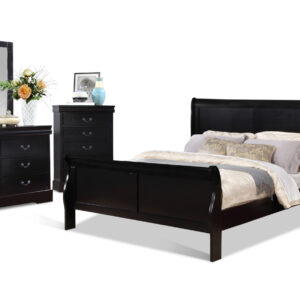 Louis philippe Bed, Dresser, Mirror and Chest