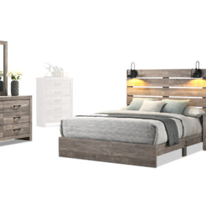 Maria bed, dresser, mirror and nightstand