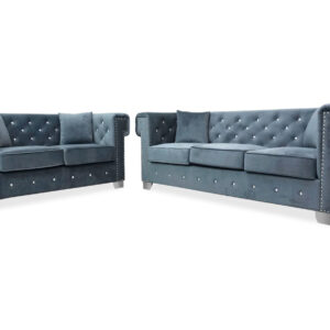 Maysville Sofa and Loveseat in Gray - 01