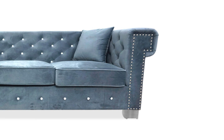 Maysville Sofa and Loveseat in Gray Closeup - 01