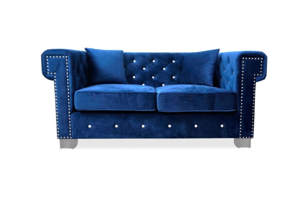 Maysville Loveseat in Navy - 01