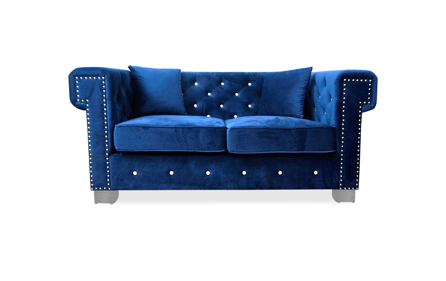 Maysville Loveseat in Navy - 01