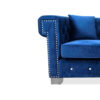 Maysville Sofa and Loveseat in Navy Closeup - 03