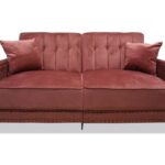 Michelle Loveseat in Pink Velvet