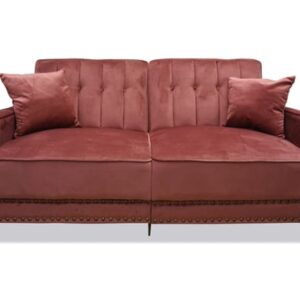 Michelle Loveseat in Pink Velvet