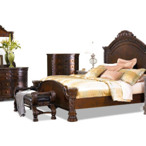 North Shore Bed, Dresser, Mirror and Chest