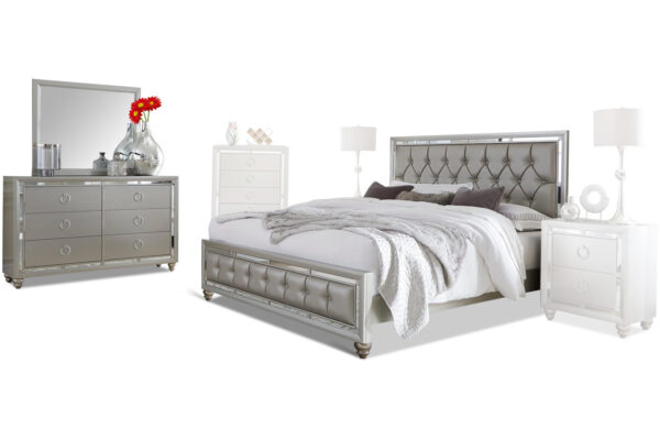 Riley bed, dresser and mirror