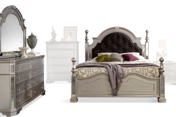 Sabrina bed, dresser and mirror