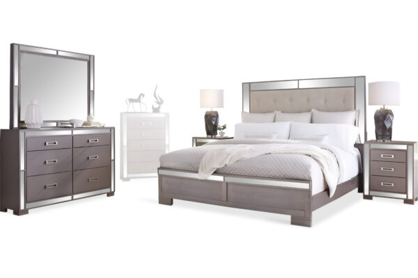 Stella Bed, Dresser, Mirror and Nightstand