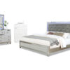 Coastales bed, dresser and mirror