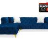 Evainna Sectional in Blue Velvet - BF