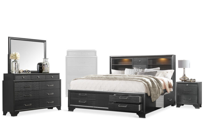 Jordyn bed, dresser, mirror and nightstand