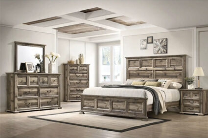 Flynn Bed, Dresser & Mirror
