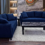 Holly Sofa and Loveseat in Blue