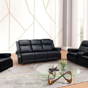 Marco Reclining Sofa & Loveseat in Black