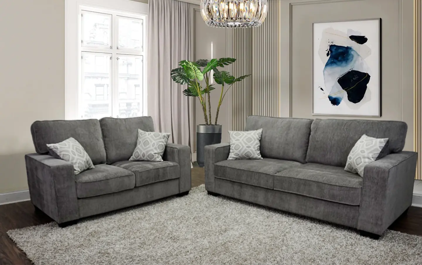 Zurich Sofa and Loveseat