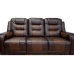 Forbes Reclining Sofa in 2 tone Brown