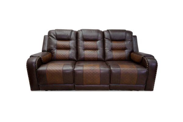 Forbes Reclining Sofa in 2 tone Brown