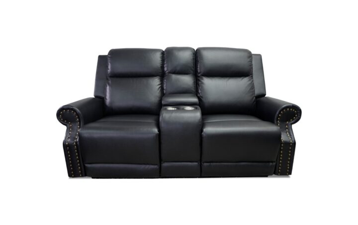 Marco Reclining Loveseat in Black